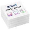 ZCZN 76 x 76 mm Sticky Notes, 100 Sheets/Pad, 4