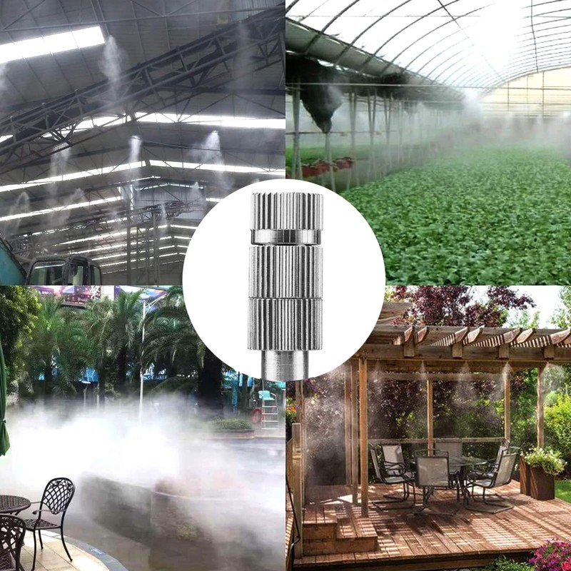 ATOPLEE 10pcs 0.8 mm Low Pressure Brass Mist Nozzles with