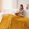 NEWCOSPLAY Super Soft Twin Blanket Mustard Yellow Premium Silky Flannel