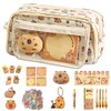 Capybara Pencil Case with 9 Compartments, 37 Pieces Capybara Stationery