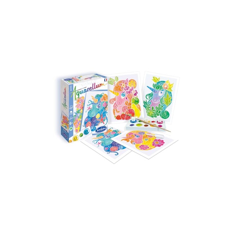 Sentosphère Aquarellum Mini Unicorns Painting Set