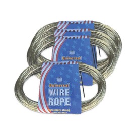 PrimeForgEmporium Transparent Vinyl-Coated Wire Rope Ideal for Fencing, Plant Support, Grape Trellises, and Decorative Events (1/8 inch 66 ft)