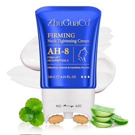 Ah-8 Firming Neck Cream, Tighten And Lift Neck Cream with Double Roller Massage, Anti Aging Tightening Cream, Reduce Wrinkles Fine Lines And Double Chin, Firm And Lift Sagging Skin