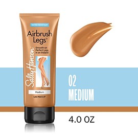 Sally Hansen Airbrush Legs®, maquillaje de piernas, mediano, fácil aplicación, piernas de aspecto impecable, resistente al agua, loción a prueba de tr