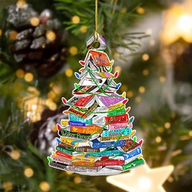 FEILINKA Merry Christmas Ornaments Wooden Hanging Baubles Xmas Tree Pendants Figurines Dog Shark Dolphin Parrot Pendant Decoration