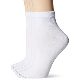 Dr. Scholl's Womens Non-Binding Ankle 4 Pack Casual Sock, White, 4-10 US