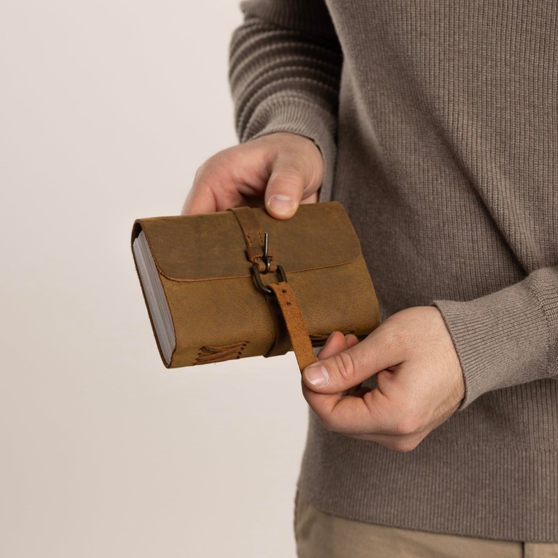 Gusti Leather Notebook Fedra - Diary Vintage Notebook Brown Leather