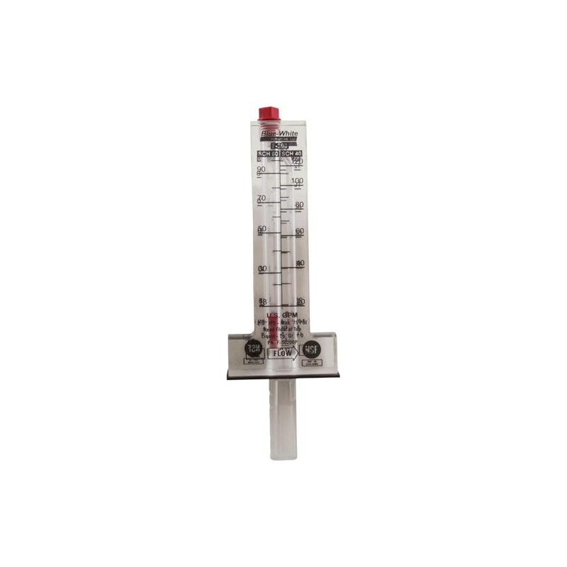 Blue-White F-30200P Flowmeter, 2in, F-300, 20-120 GPM
