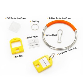 Sincengel Portable Key Organizer, Key Organizer Keychain with 30 Individual Spring Hooks and Key Tags for Multiple Keys, Lightweight Key Holder for Office, Janitor, Hotel, Apartments, Car Rental