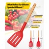 Pack of 2 Silicone Cooking Spatula, Heat Resistant Solid Turner,