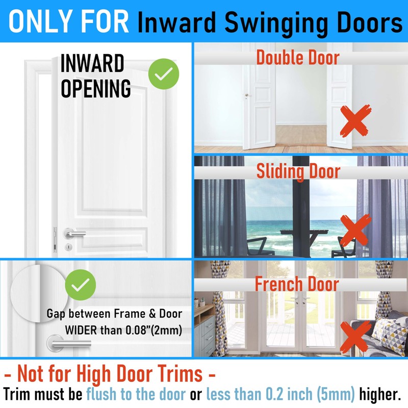 Steinwhale 2Pack Home Security Door Reinforcement Lock, Childproof Safety Door