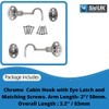 Chrome Cabin Hook 2 Inch Cabin Hook & Eye Silent