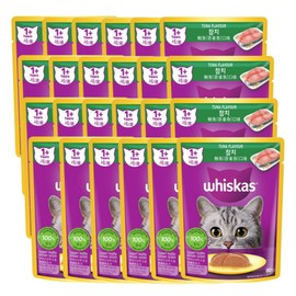 Whiskas Tuna wet food for ages 1 and over, 24 pieces, 80g / 위스카스 참치 1세이상 습식 사료, 24개, 80g