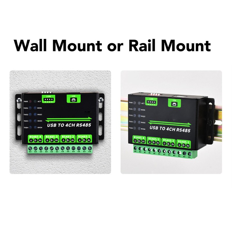 USB to 4CH RS485 Converter Onboard TVS Anti Thunder 120R