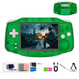RG 34XX Retro Handheld Game Console Linux 3.4 inch IPS Screen 720*480 RG 34XX Portable Gaming Console 5000+ Classic Games 32+64G Card 3500mAh Battery with WiFi HDMI Bluetooth Transparent Green