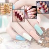 500 Pieces False Nails, BetterJonny 10 Sizes Natural Oval French