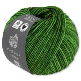 Frida's Wollhaus Lana Grossa 50 g Cool Wool Vintage Merino Wool Yarn Knitting Crochet Many Colours (7374 | Green)