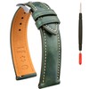 Gomvadr Quick Release Leather Watch Band, Two Tone Oil-tanned Leather