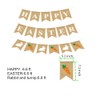 3 PCS Burlap Easter Banner, Rabbit Bunny Garland Banner, Happy