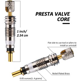 5 Pieces Presta Valve Core Bike Replacement Brass Tubeless Core for Tubeless Road MTB Bike, w/Stan's, Vittoria, Continental, Kenda