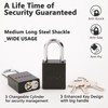 SEPOX® High-Security Padlocks, Keyed Different Weatherproof Aluminum Locks Long Shackle,