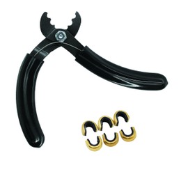 SAS Nok Set Plier for Bowstring Nocking Point Tool (Plier with 6 x Hunter Black Nocks)