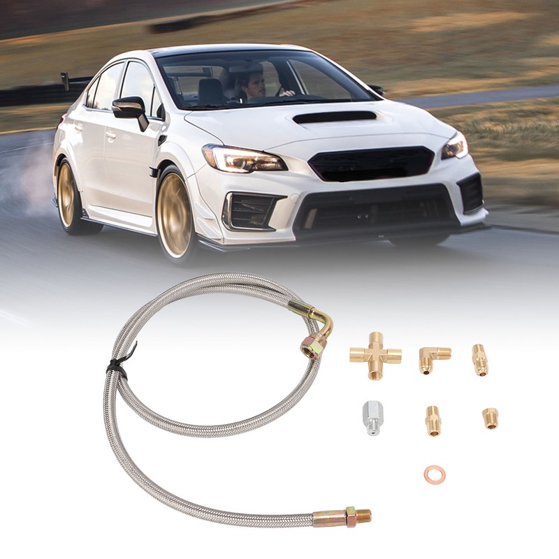 Turbo Oil Feed Line Kit 1/8PNT AN4 Fitting Oil Drain