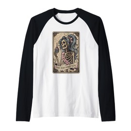 It's My 40th Birthday Tarot Card, Funny Skeleton Birthday Raglan Baseball Tee
