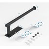 Porta Rollos de Cocina de Acero Inoxidable 304 Negro sin