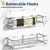 YASONIC Shower Caddy Adhesive, No Drill Bathroom Shower Organizers, with