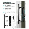 Zinkitool Keyed Sliding Patio Door Handle Set, Black Diecast Replacement