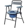 Aidapt Lightweight Folding Bedside Commode with Removable Bucket and Anti