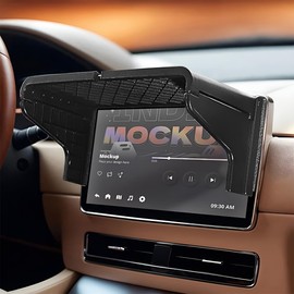 GAOLAOSY Car GPS Sun Shade, 7-12 inch Navigators Sun Shade Anti-Glare Shield, Car GPS Navigator Visor Display Screen Cover, Universal Vehicle Interior Accessories for Safety Driving