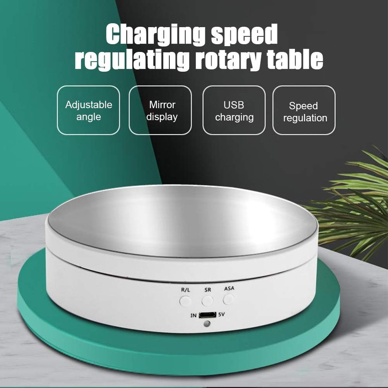 Hahhhha Rotating Display Stand, 360 Automatic Mute Rotating Turntable, Spinning