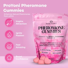 ProYoni Pheromone Gummies - Enhances Your Natural Pheromones From Within - 60 Count Mixed Berry Flavor
