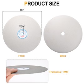 HARFINGTON Diamond Flat Lap Disc 8" x 1/2" Arbor 300 Grit Abrasive Diamond Coated Grinding Wheel for Grinding Sanding Lapping Polishing Ceramics, Glass, Stones, Gemstone