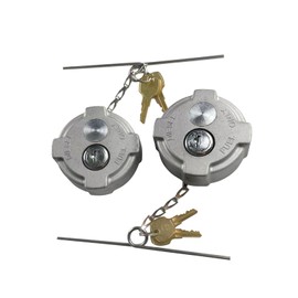 2 1/4" locking diesel fuel cap Compatible with Reefer Trailer, International MD Semi Trucks, Ford 650/750 Replace FTA-C02 FTA-N-04 FTA-N6-16 FTA-N-73 Equipped with rubber seal ring safety chain (2PCS)