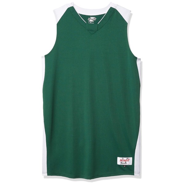 Intensity Men's Diamond Basketball Jersey, Dark Green/White, Medium