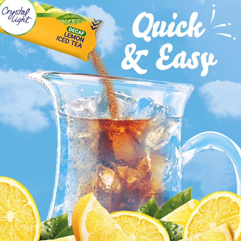Crystal Light Decaf Lemon Iced Tea Naturally Flavored Powdered Drink