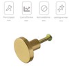4 Pieces Solid Brass Round Single Hole Small Handle Cabinet
