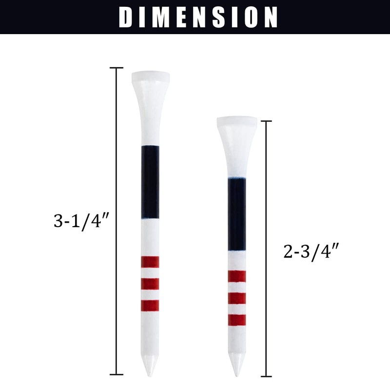 MAZEL Golf Tees Wood Tees Long Tees 70mm/83mm (Pack of