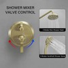 BWE Brushed Gold Shower System Modern Shower Faucet Set Including