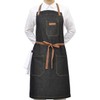 DingSay Trendy Denim Chef Apron with Pockets, Mens Womens Professional