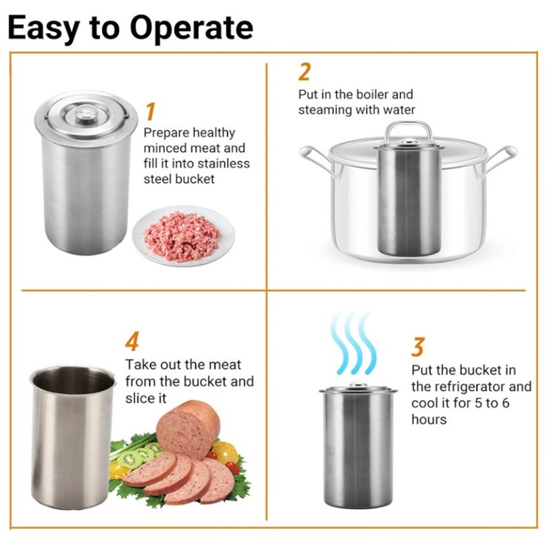 Ham Maker Meat Press Cooker Stainless Steel Kitchen Bacon Meat