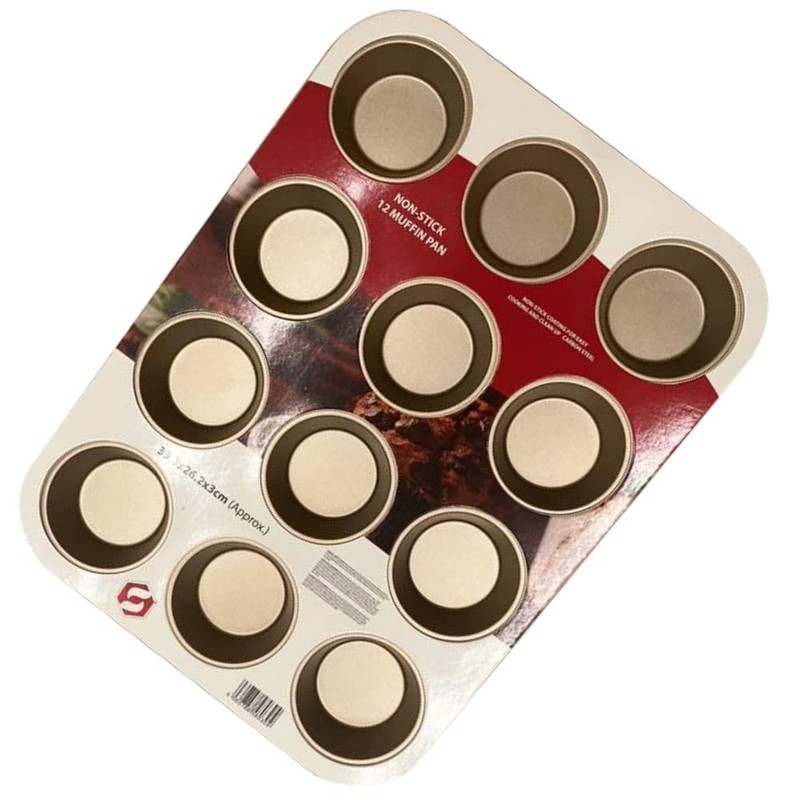 SUL Non Stick Muffin Trays Baking Moulds, Cupcake Tray for