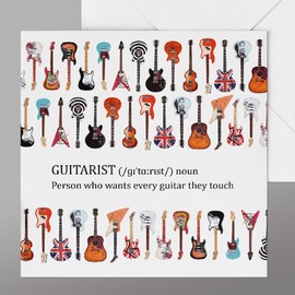 Guitar Card, Funny Guitars Card, Guitar Birthday Card, Electric Guitar Card
