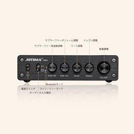 AIYIMA A03 TPA3116 Subwoofer Bluetooth Amplifier HiFi TPA3116D2 2.1 Channel Digital Audio Amplifier 50W * 2 + 100W DC12-24V