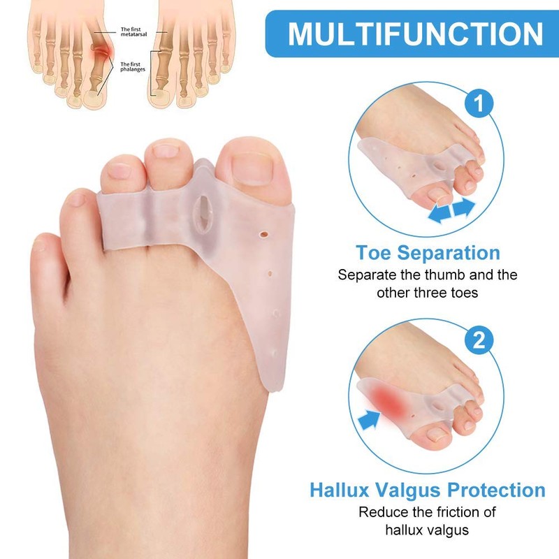 DOACT 3-Hole Bunion Corrector Protector with 5-Hole Big Toe Straighteners,