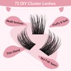 Cluster Eyelashes, Pack of 72 Individual Eyelashes, Eyelash Clusters, DIY