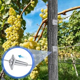 One Way Anchor Wire Vise, Vise with Screws Grape Trellis for Tightening 8~11Gauge to Build Trellises Vineyards Fences and Arbors Great Vineyard Trellising Arbor Orchard 10P Perforation size 0.39in